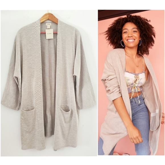 Donni Sweaters - Donni Sandwash Ribbed Cardigan Sweater Coat NWT